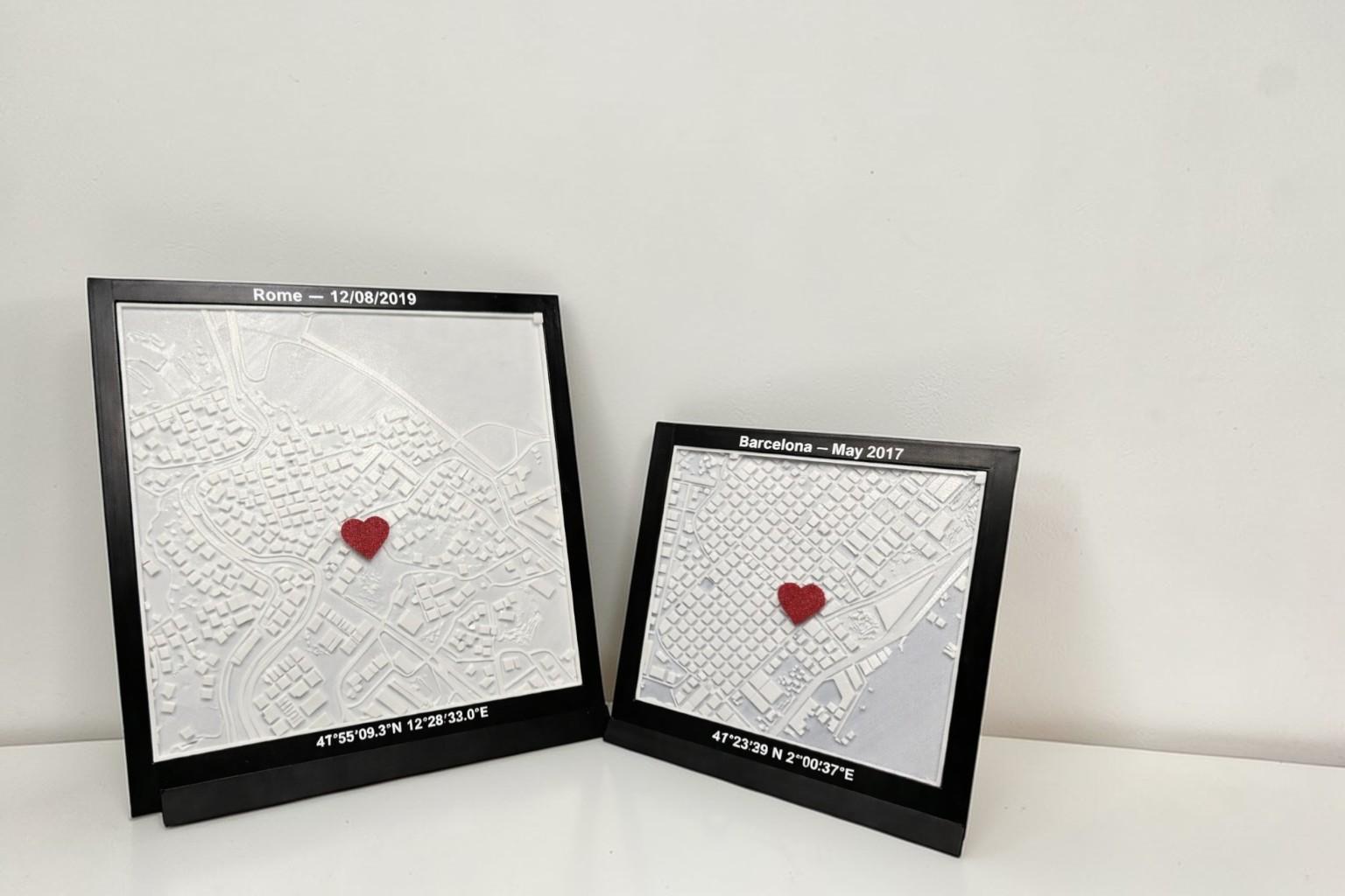 3D mape Rima i Barcelone