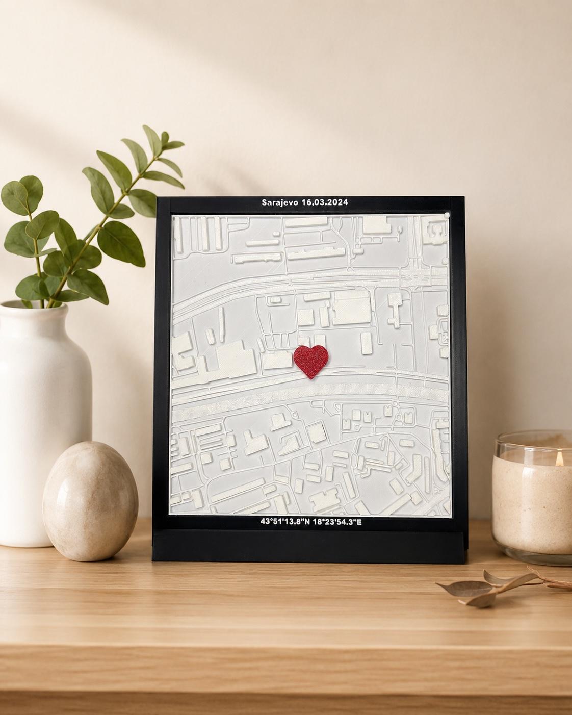 3D mapa Sarajeva